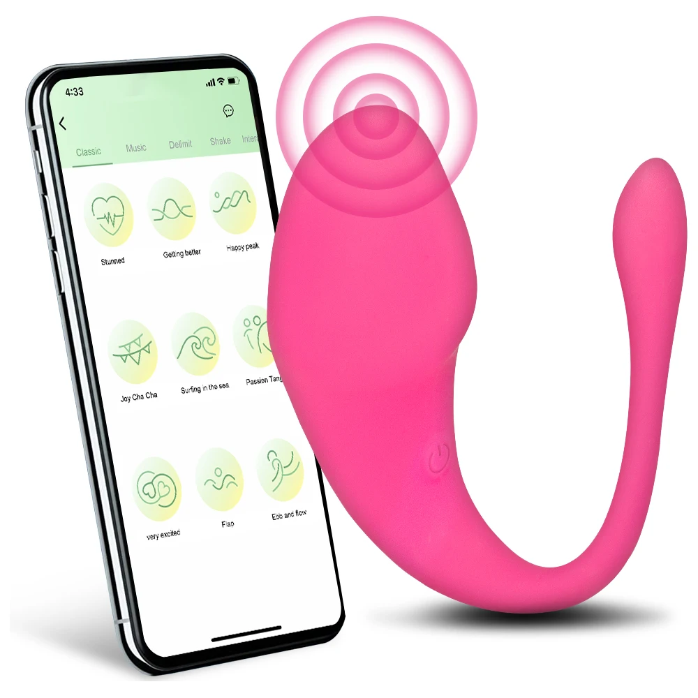 Vibrador de bragas de punto G con Control por aplicación remota, huevo portátil de larga distancia con Bluetooth, Juguetes sexuales vaginales para adultos para mujeres, pareja de juguetes femeninos