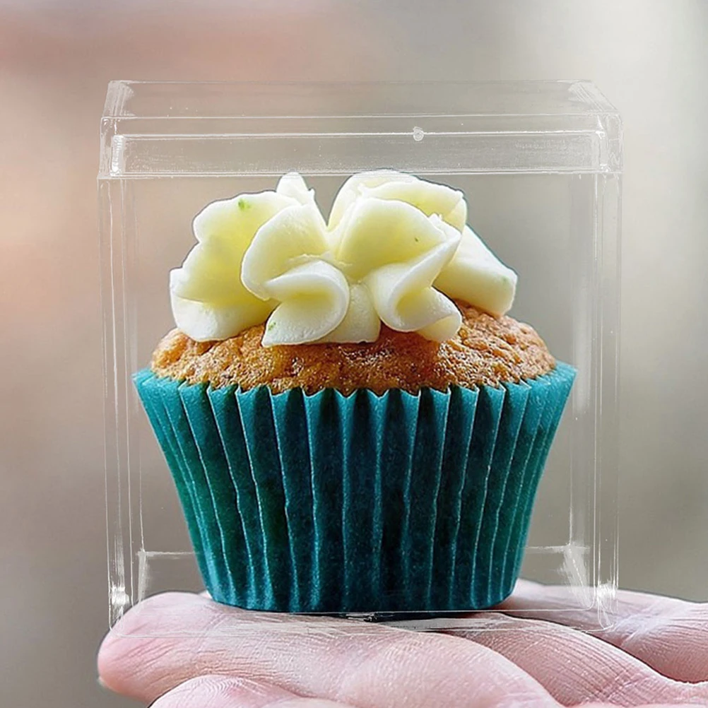 

10Pcs Clear Mini Square Boxes Transparent Storage Organizer Jewelry Chocolate Candy Container Square Candy Box