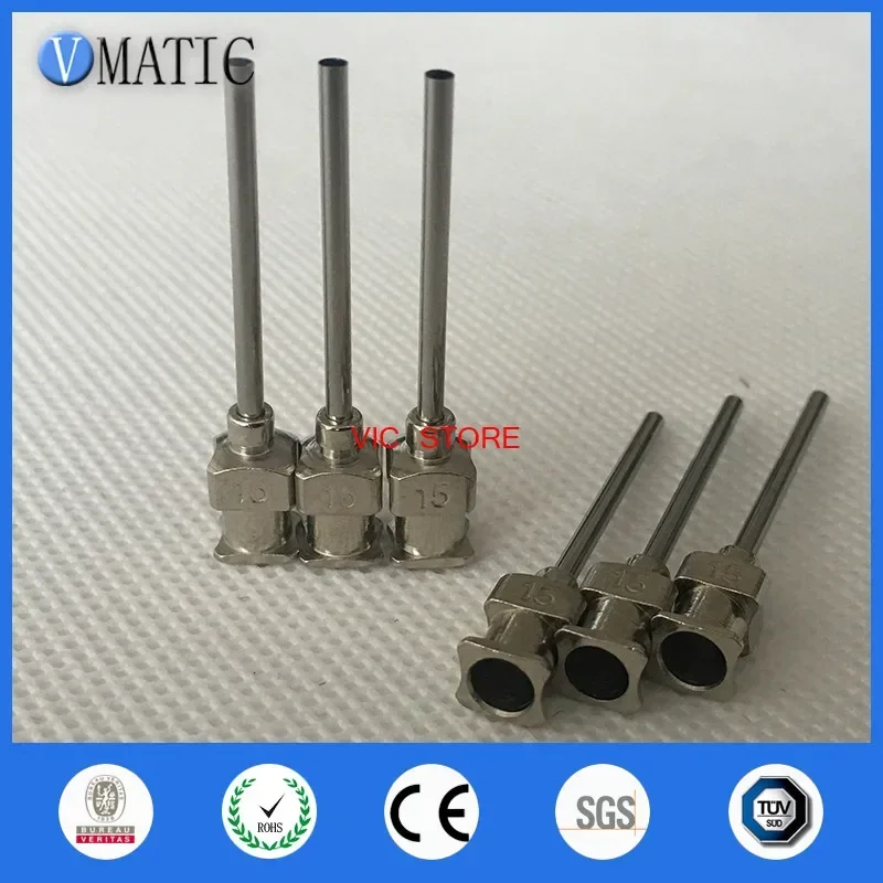 Free Shipping 12Pcs 1 Inch Tip Length 15G High Precision Stainless Steel Needles