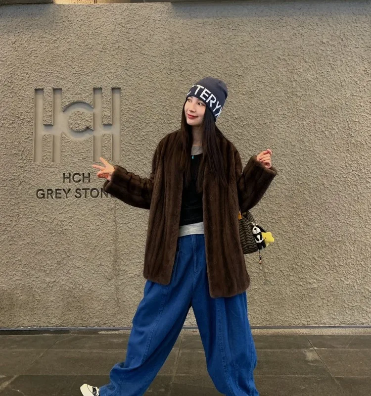 

Пальто из искусственного меха, длинные пальто, женские осенне-зимние на открытом воздухе, минималистичный ремень для мамы, флисовые пуговицы, капюшон, простой расклешенный подол, красочная норка