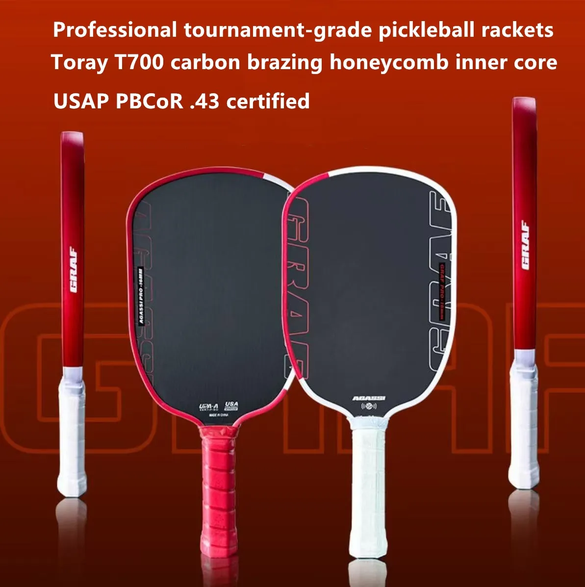 

Agassi's same pickleball racket 4th generation process ultra-light Toray carbon brazing T700 professional event-grade pickleball