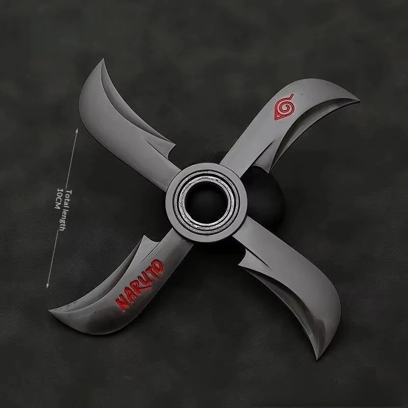 Naruto Metal Shuriken Rotatable Bearing Ninja Star Anime Cosplay Model Collectible Ornament Gift For Anime Hobby Fans In Stock view 6