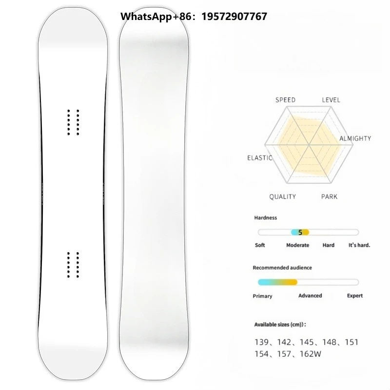 Factory Sale Skis Professional Snowboard Custom Design Fiberglass Sandwich Poplar Women Man Skiing