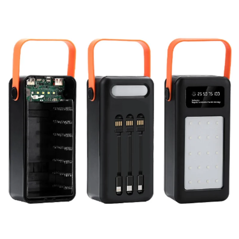 Dual USB 21x18650 Fast Charger Case DIY Power Bank Case Phone Charging QC3.0 PD Case 18650 Battery Holder Charging CaseA