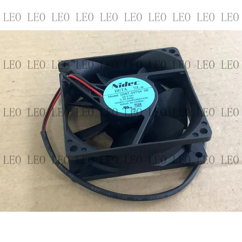 MY For Nidec D08T-24TS4 09 Double ball cooling fan 24V 0.26A 80X80X25MM 2wire #Mz89 QL
