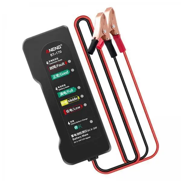 

3x 9V 12V 24V LED Digital Battery Engine Tester Digital Analyzer Alternator Checker