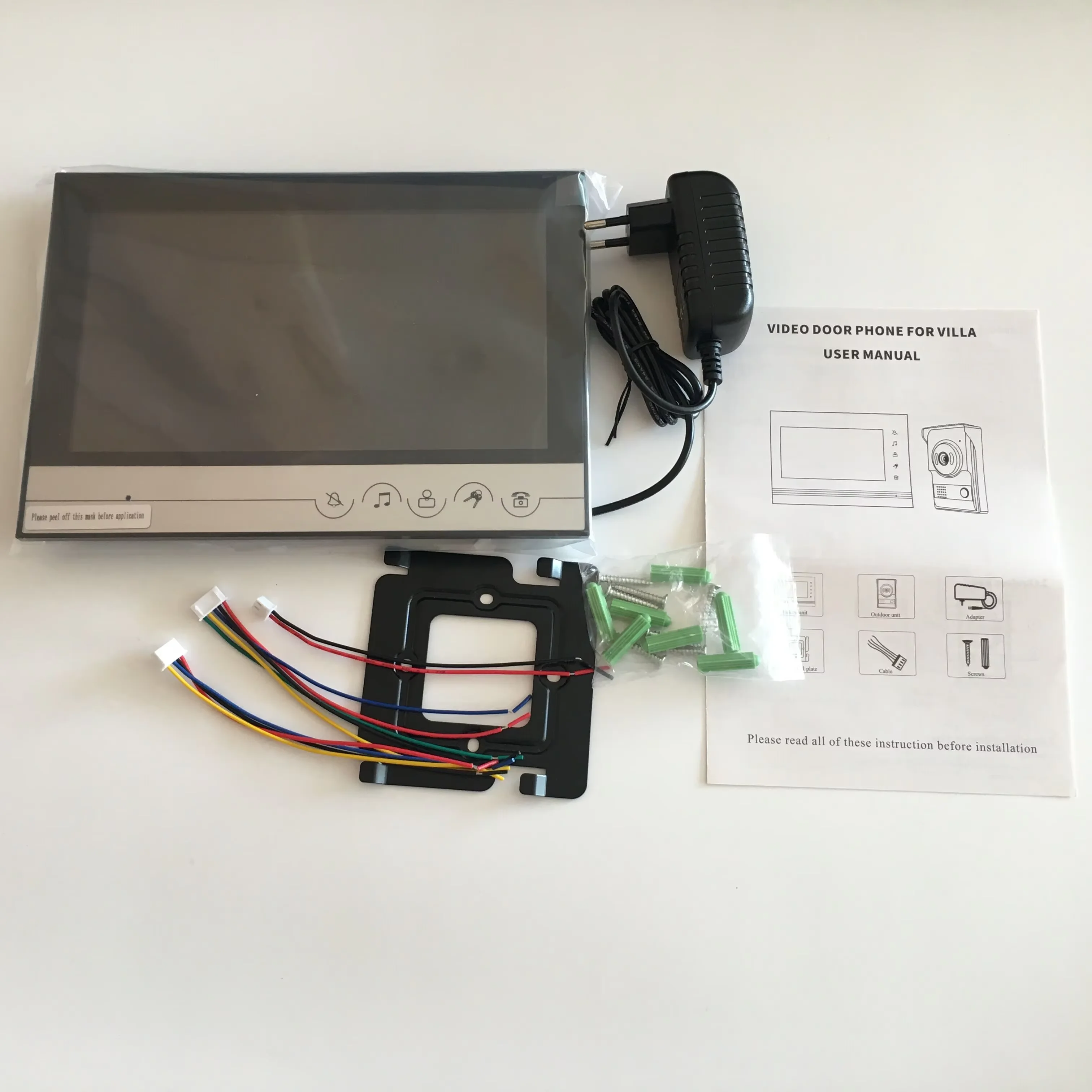 Sistema de Control de Acceso de intercomunicación, Monitor WIFI de 9 pulgadas, 1 piezas, Tuya Smart Home