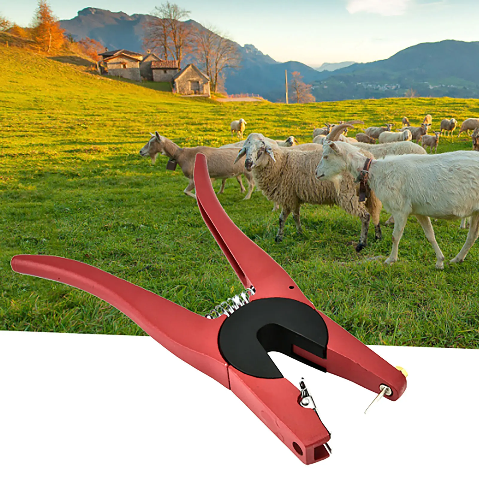 1Pcs Ear Tag Clamp & Cutter Pliers Tag Applicators Farm Animal Metal Ear Thorn Tongs Swine Cow Sheep Rabbit Identification Tool