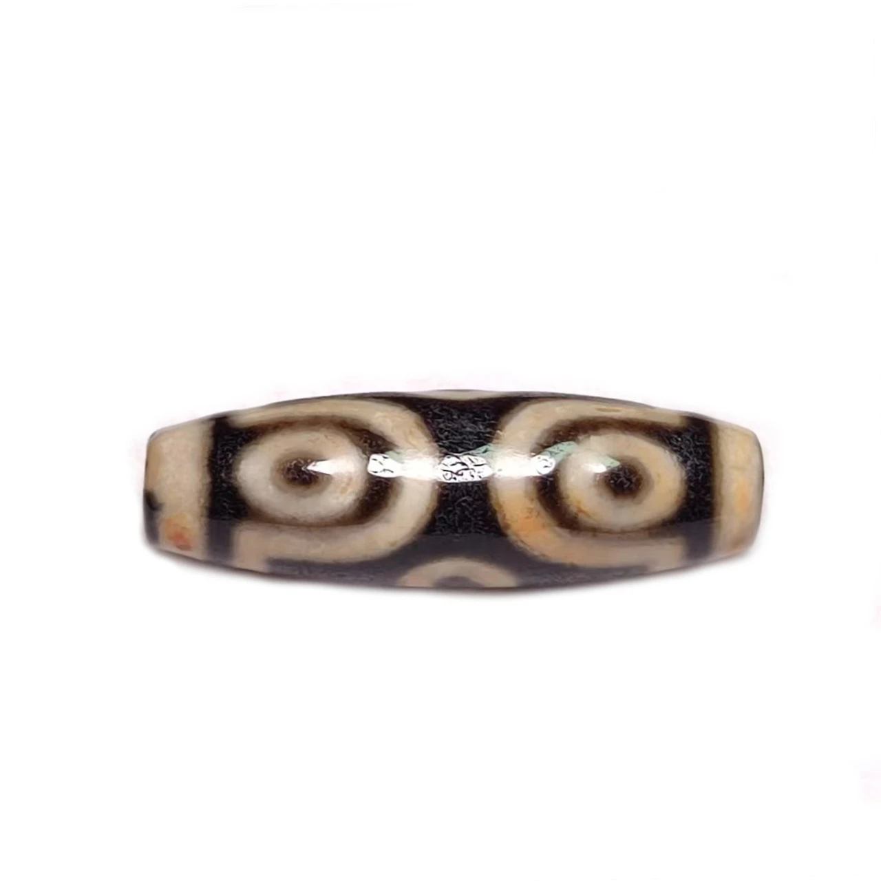 

Tibet Feng Shui Black/White 6 Eyes Cross Buddha Totem 11.5*38mm Weathering Agate Dzi Beads Men&Women Jewelry DIY Free Shipping