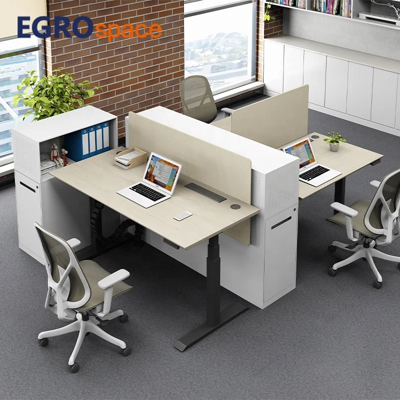 Height Adjustable Standing Sit Stand Dual Motor Furniture Electric Automatic Table Ergonomics Office Desk