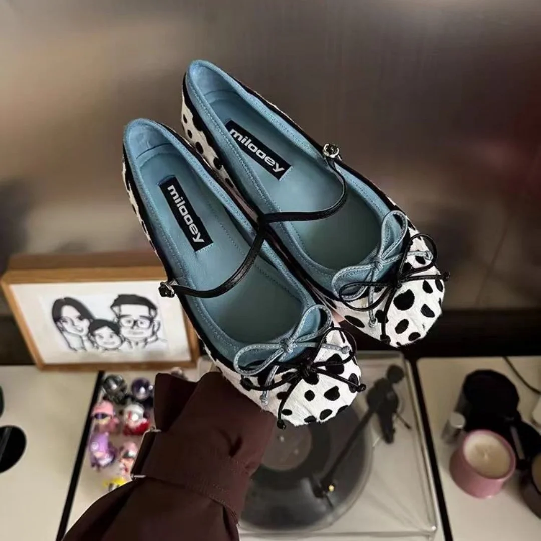 

2026 Spring Autumn New Niche Design Women Mary Jane Shoes Bow Decor Elegant Fashion Round Toe Casual Daily Single Shoes
