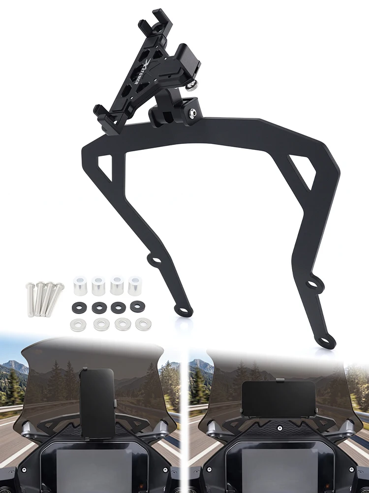 GPS Bracket Navigation Bracket Adapter Phone Holder Bracket Motorcycle GPS Mount Aluminum ADX 300 ADX300 2024-2026 For SYM