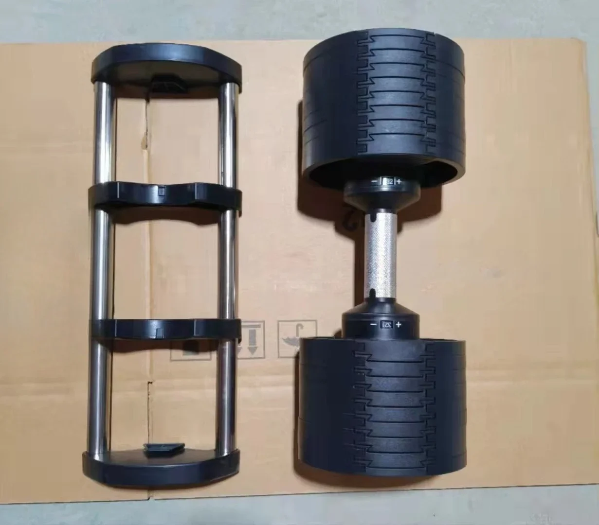 Electroplate Galvanized Adjustable Dumbbells with Rubber for Gym Use Durable Corrosion-Resistant Design Hot Sale 16kg