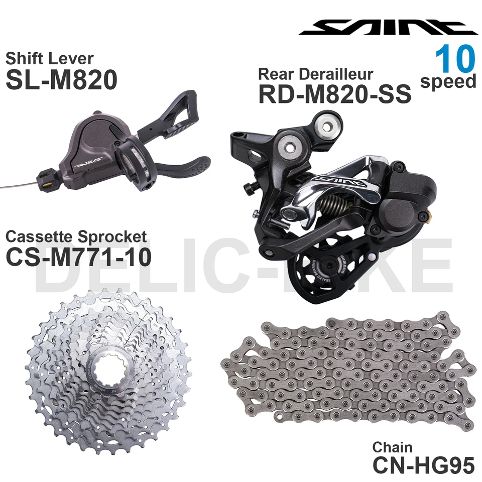 シマノsaint M820 10vグループシフターリアディレイラーカセット
