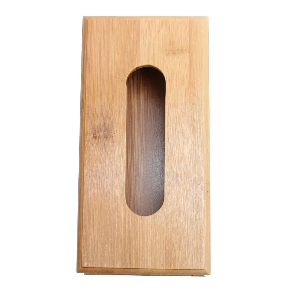 KTV Office Table Decoration Eco-Friendly Bamboo Desktop Organizer Napkin holder Tissue Rack Tissue Holder Storage box