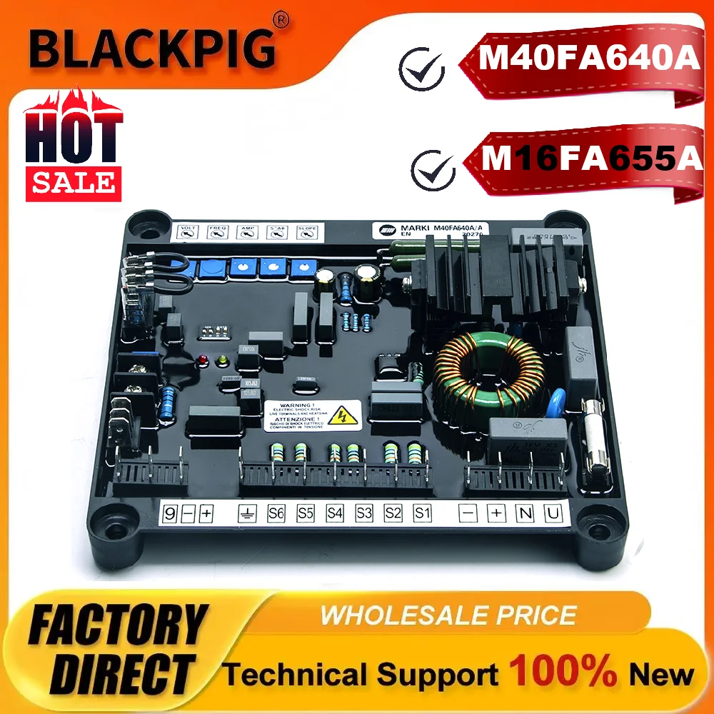 Direct Sale M16FA655A M40FA640A AVR Generator Voltage Regulator Automatic Stabilizer Circuit Board For Marelli Genset Parts