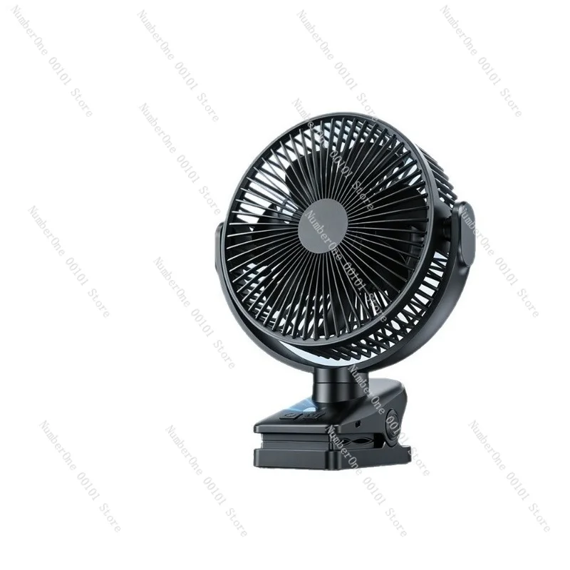 USB Rechargeable Clip On Desk Fan Auto Rotation Silent Long Lasting Portable Fan for Office Dormitory