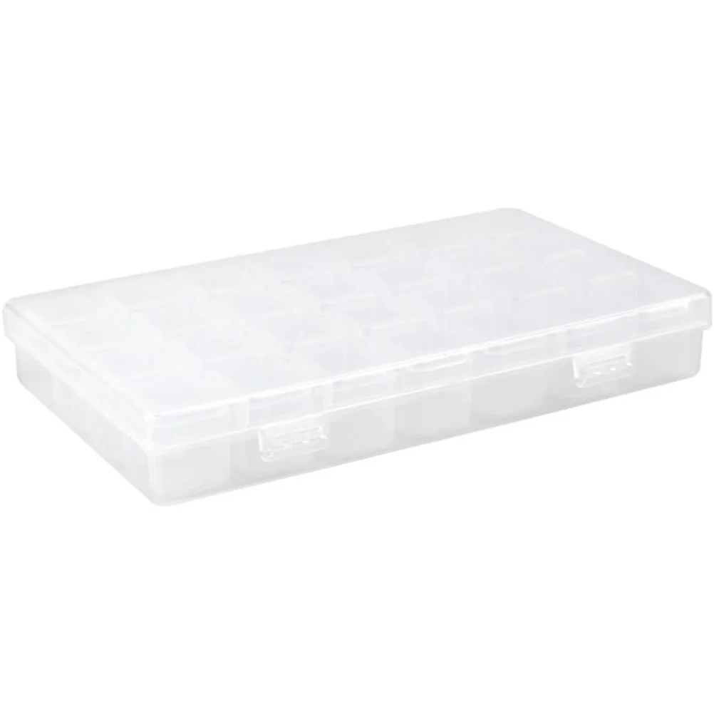 

28 Compartments Storage Box Clear Plastic Organizer for Beads Jewelry Buttons Small Items Multi Grid Portable Container