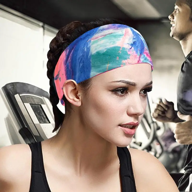 Sweatband Sports Headband Basketball Moisture Wicking Sweat Bands Elastic Athletic Accessories Moisture Wicking Breathable