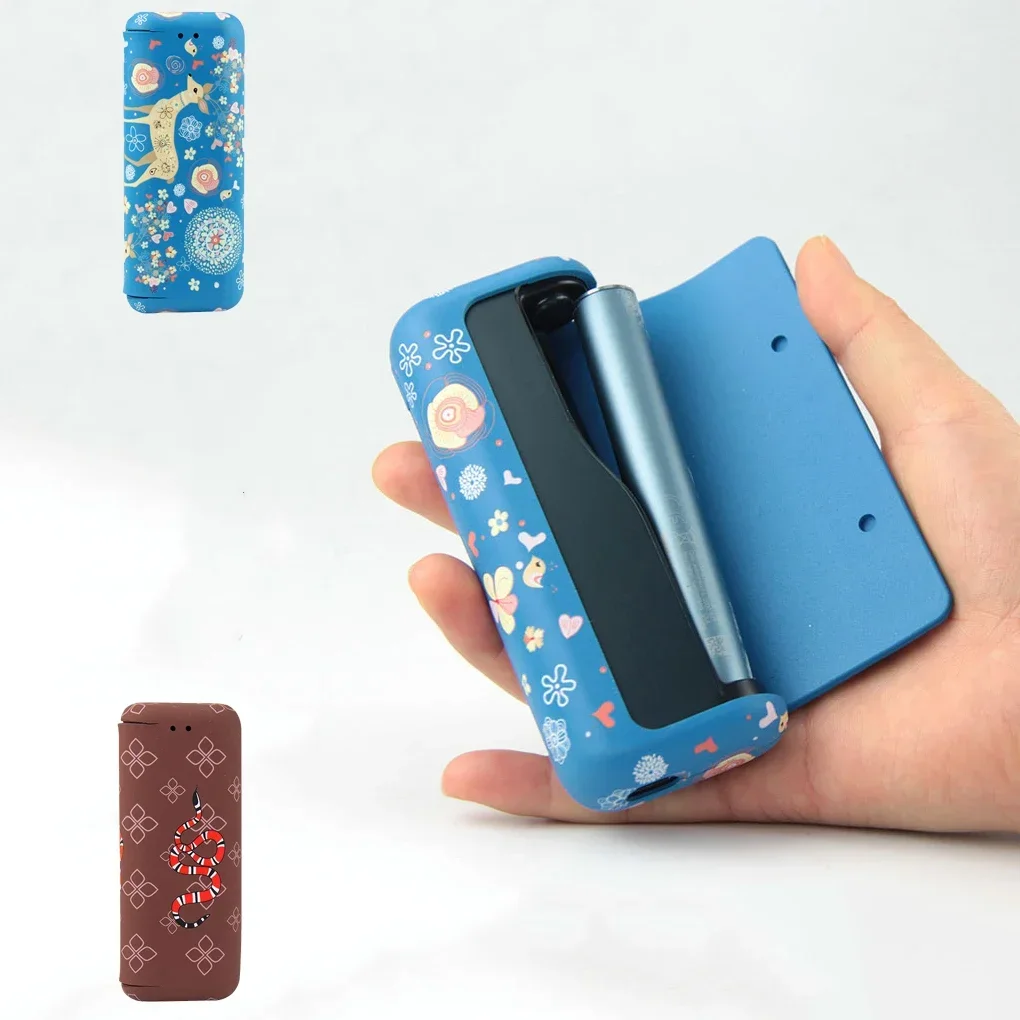 New 3 Patterns Silicone Magnetic Case for IQOS ILUMA Prime Full Protective Cover Anti-scratch Pouch Bag Replaceable Accessories