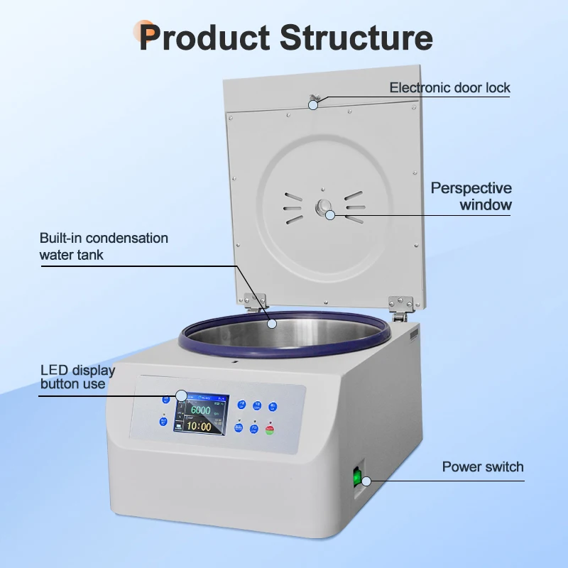 2026 Hot Sale Laboratory Centrifuge 6000 Rpm Angle Rotor 12 X 15ml