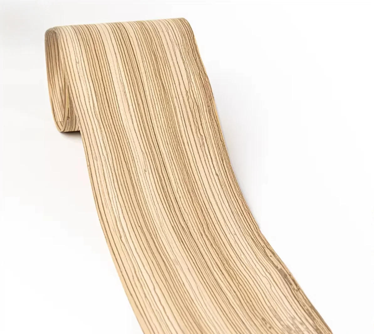 1pcs  0.5mm  Natural Zebra Straight Grain Wood Veneer Sheets