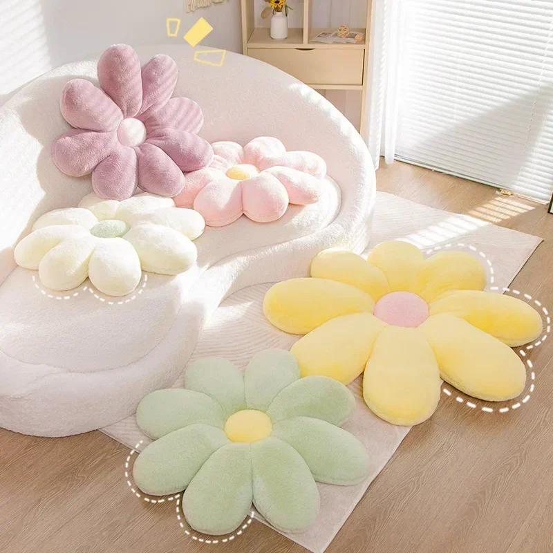 60/80CM 8-petal Chrysanthemum Pillow Bed Head Flower Petal Shaped Cushion Chair Sofa Cushion Cute Pillow Floor Cushion