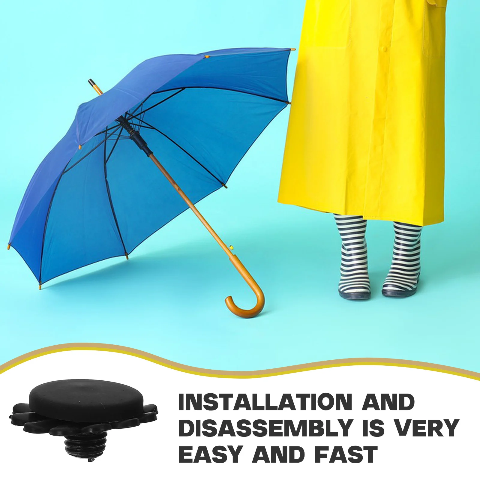 

2 set 8Mm Umbrella Tip Cover Replacement Plastic Sun Umbrella Tops Protector Handle Repair Cap For Pole Umbrellas Rain Uv