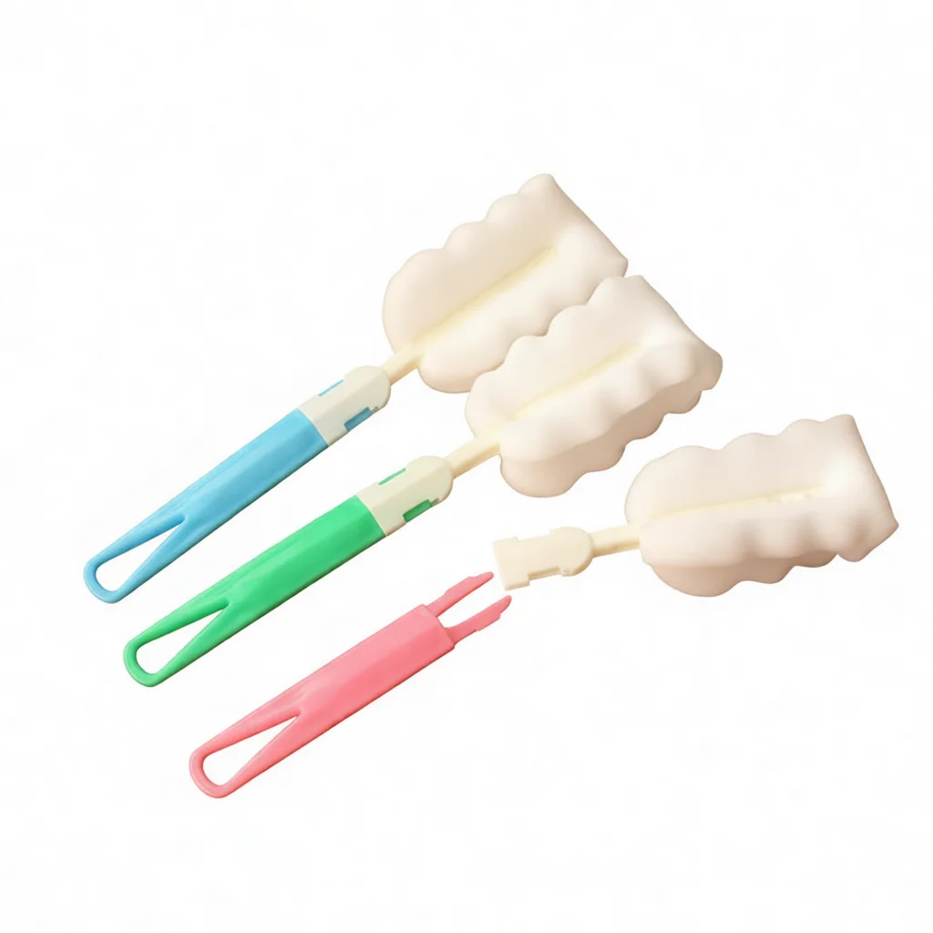 Sponge Cleaning Scrubber For Kitchen Water Bottle Glassware Mug Narrow Neck Container Household Washing Tool Durable