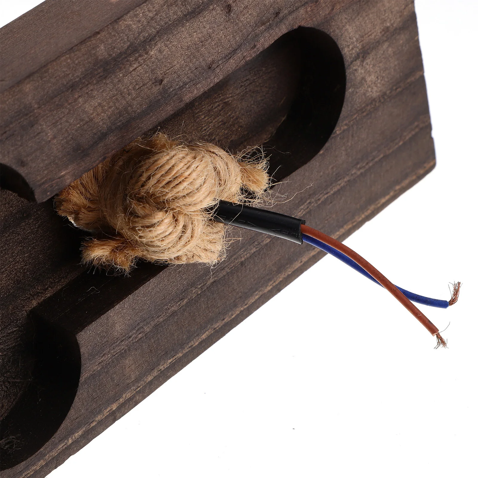 

Wood Wall Lamp Hemp Rope Retro Rustic Wall Light Fixture Style for Dining Room Bedroom Porch