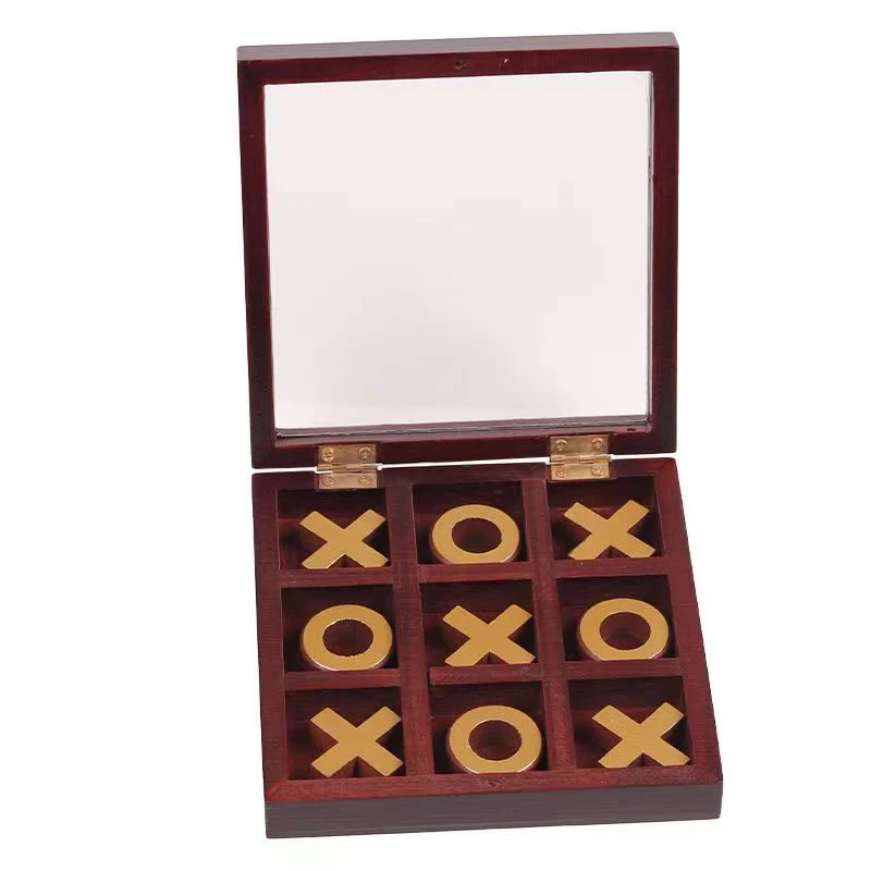 

Classic Wooden Tic Tac Toe XOXO Family Fun Party Travel Puzzle Games for Kids Adults Unique Gifts Juegos De Mesa Divertidos