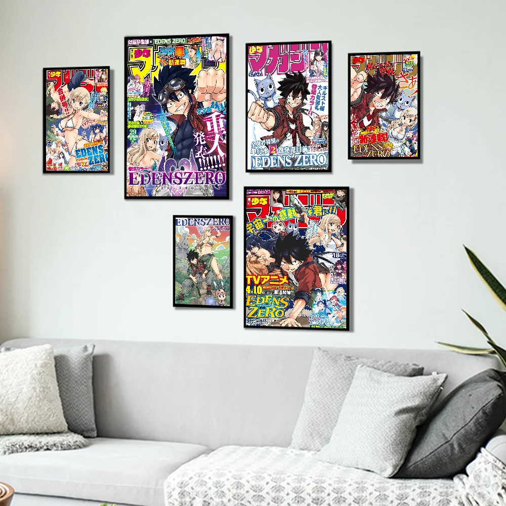 إيدينس صفر ملصقات أنيمي ، مطبوعات ورقة بيضاء لاصقة ، عمل فني أنيمي ، ديكور غرفة كاواي #2