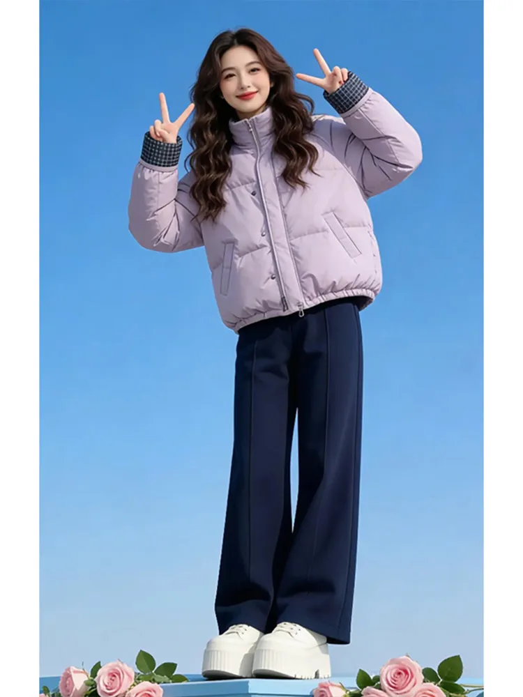 

ort Thiened Cotton Jaet Women's Winter Outerwear Bread Sle Loose Fit Versatile Korean Version Commute ket Detail