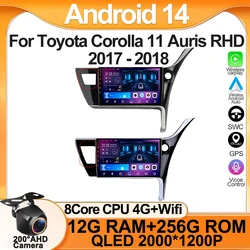 For Toyota Corolla 11 Auris 2017 - 2018 Car Radio Player Car Carplay Screen Autoradio Mirror Link Car Intelligent Systems