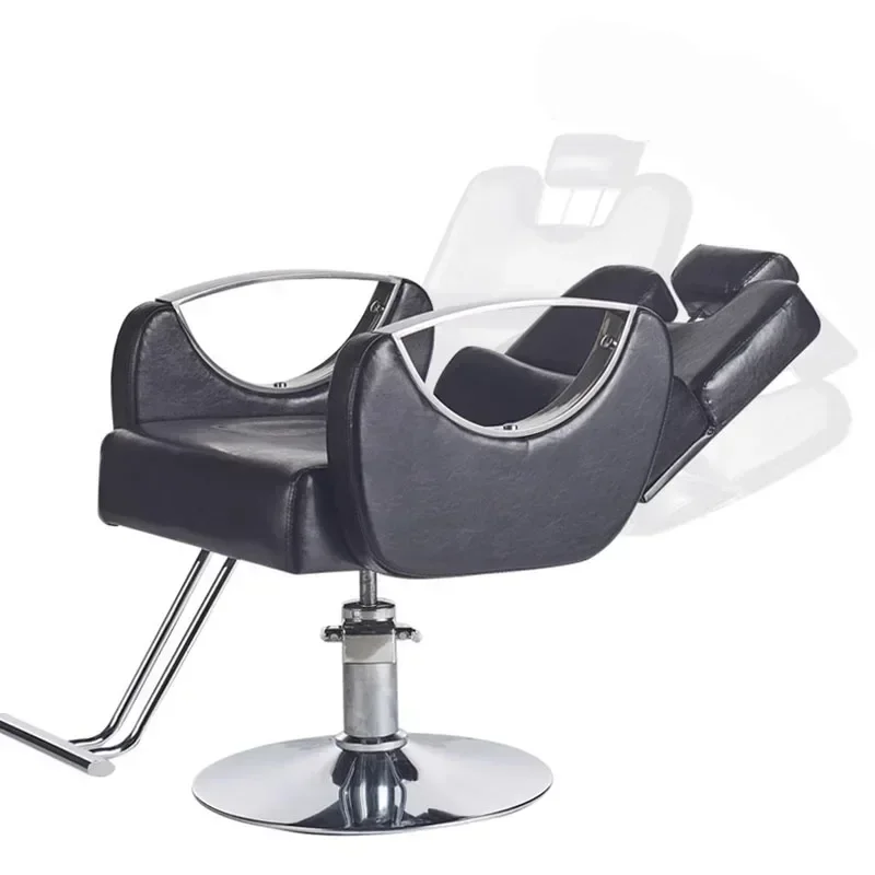 

Men Folding Barber Chair Modern Salon Classic Nordic Aesthetic Chair Swivel Armrest Comfortable Cushion Cadeira Furniture