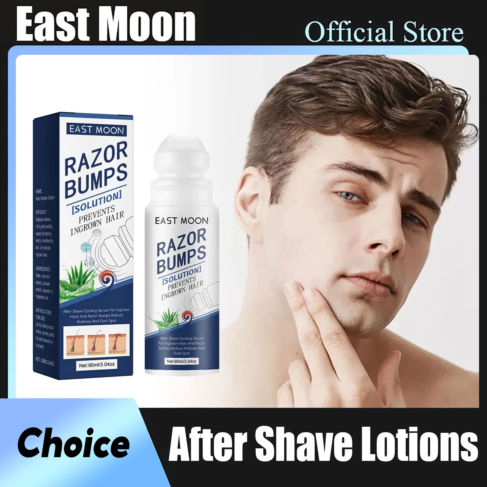 After Shave Repair Lotions Prevent Ingrowns Hair Treatment Smooth Body Skin Reduce Dark Spots Redness Serum for Vanish Pimple