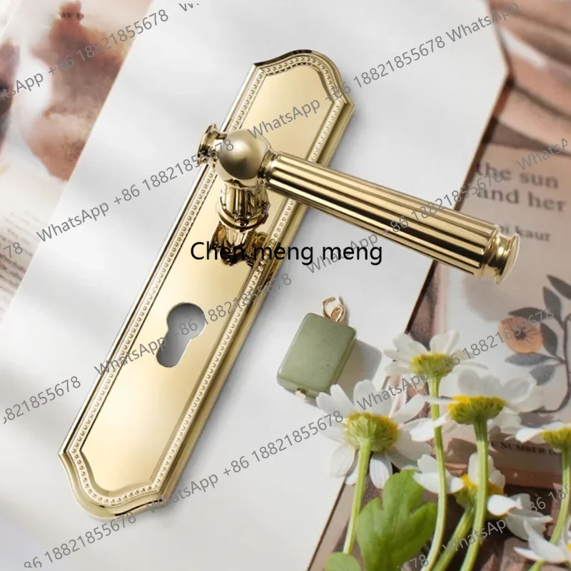 Zinc Alloy Handle Mechanical Door Lock Hotel Silent Anti-theft Door Locks Furniture Hardware Supplies Universal Mute Lockset