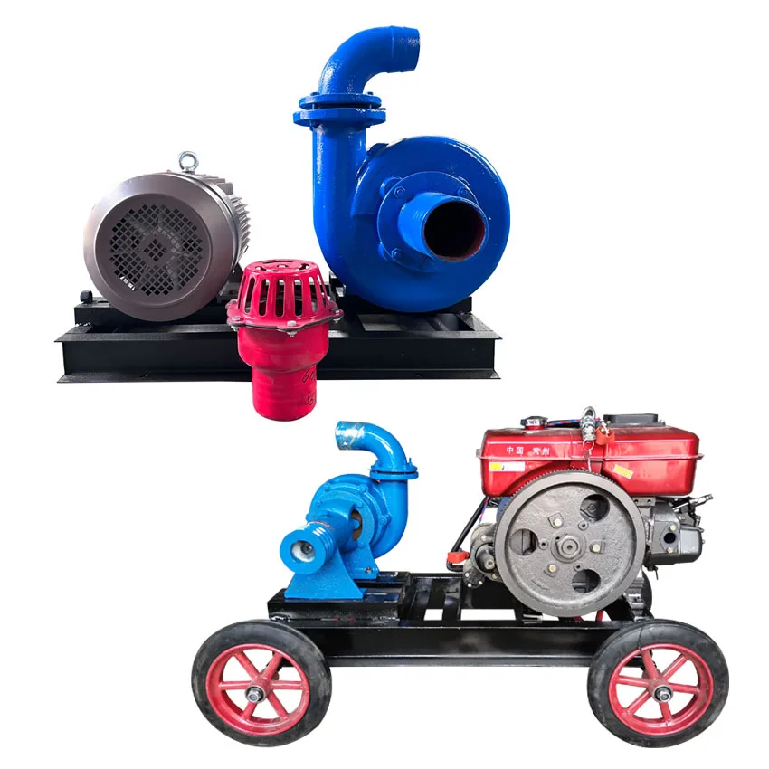 Horizontal sand suction pump Automatic river bottom dredging sand suction diesel engine Small mud pump sand 2 3 4 6 inches
