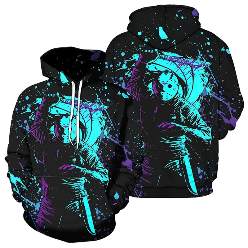 

New Friday 13th 3D Print Hoodies Men Women Fashion Oversized Hoodie Pullovers Hooded Sweatshirts Tracksuits Coats Kids Clothing