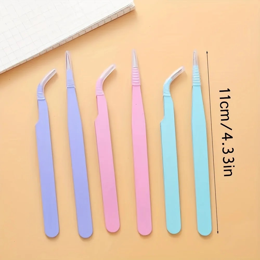 2pcs 5D Diamond Painting Tools Pasted Rhinestone Tweezers Stainless Diamond Embroidery Tweezers DIY Diamond Mosaic Accessories