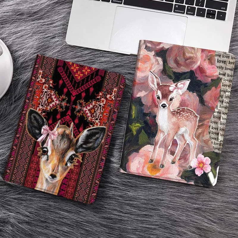 

Deer Bow Tribal Pattern Tablet Case For Samsung Galaxy Tab S7 S8 S9 S10 FE Lite Gift