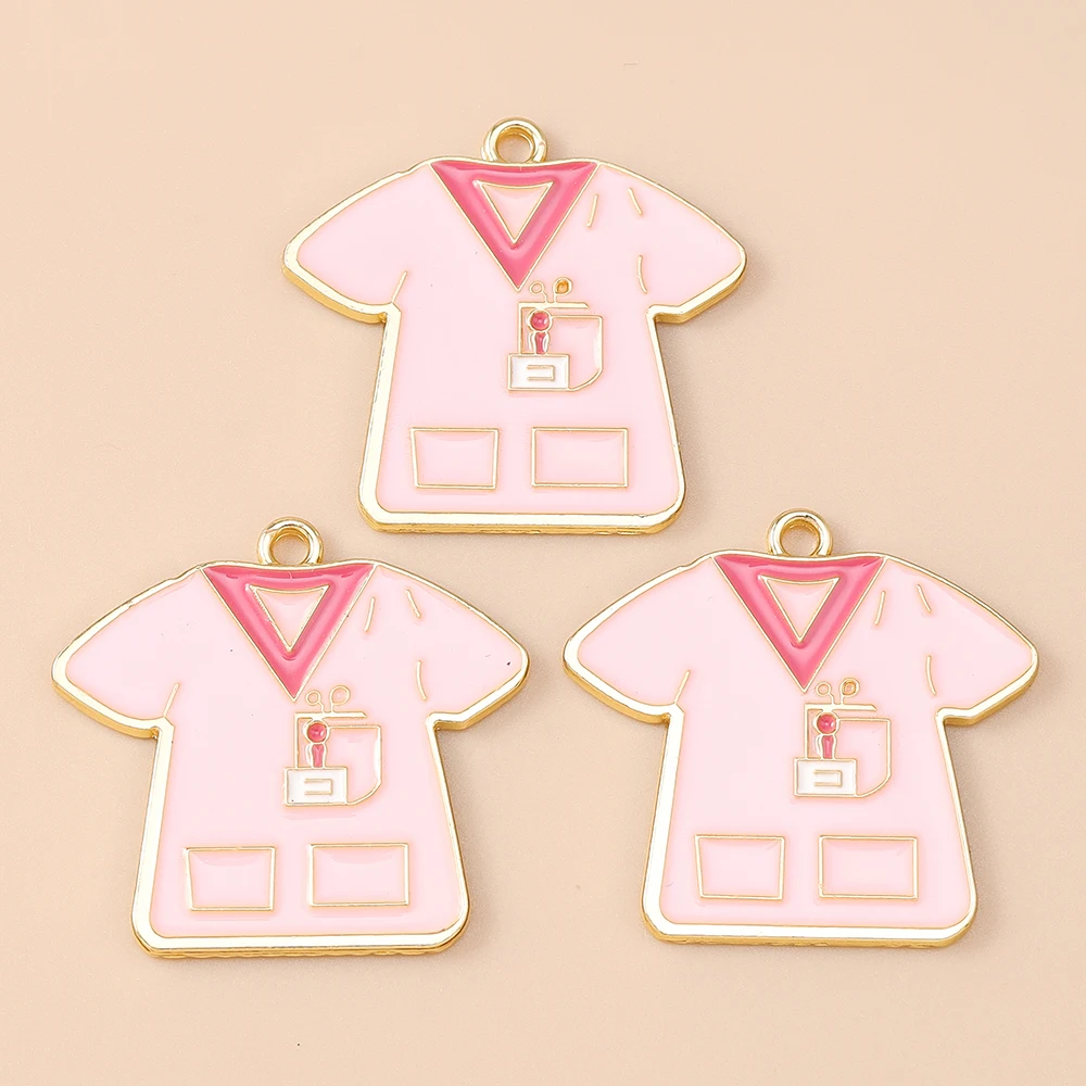 Leslie 10 Stück Emaille Medizinische Stethoskop Spritze Krankenschwester Hut Anhänger für Armband DIY Ärzte Charms Schmuckherstellung – Detail 20