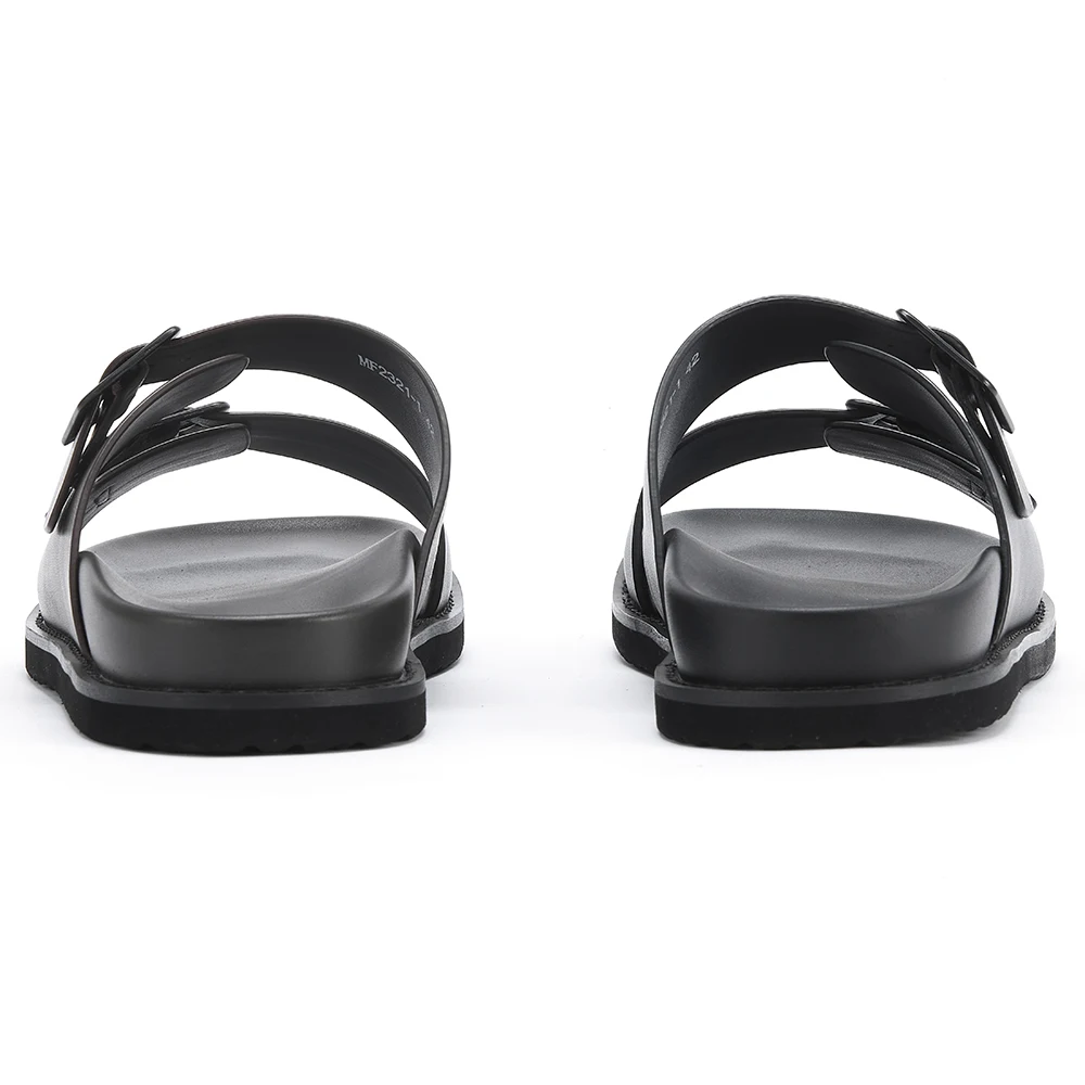 Men's Non-Slip Calf Leather Sandals Source Factory Slides Beach Slippers Outdoor Shoes Comfortable Breathable Summer Footwear