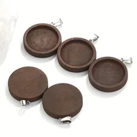 Brown Wooden Round Blank Pendant Wood Pendant Tray Accessories 5