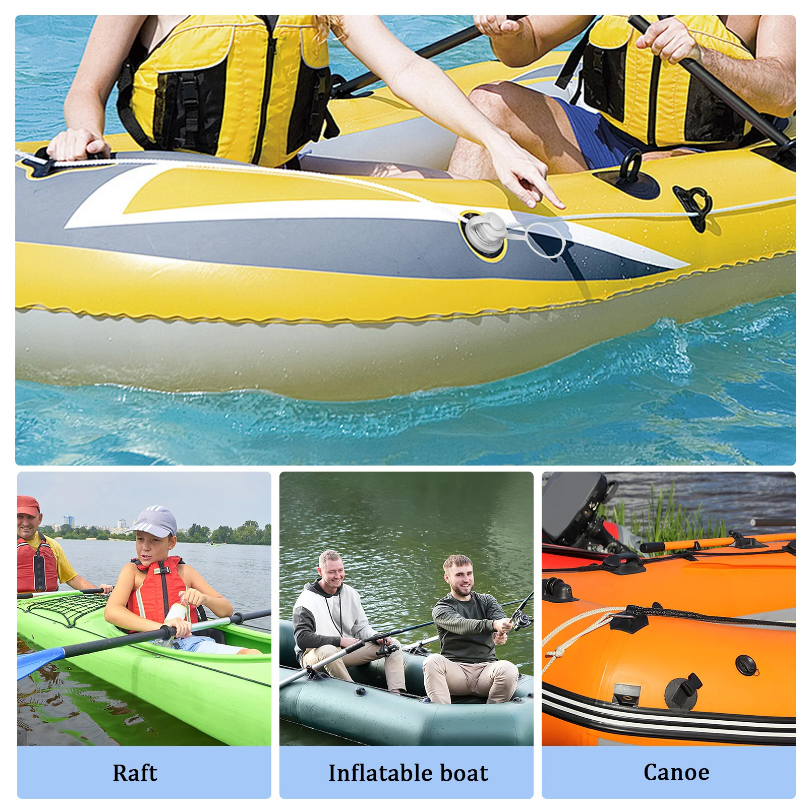 

2pcs Boat Valves Inflatable Kayak Replacement Spiral Air Plugs Secure Sealing Fast Inflate Deflate Durable Universal Fit For