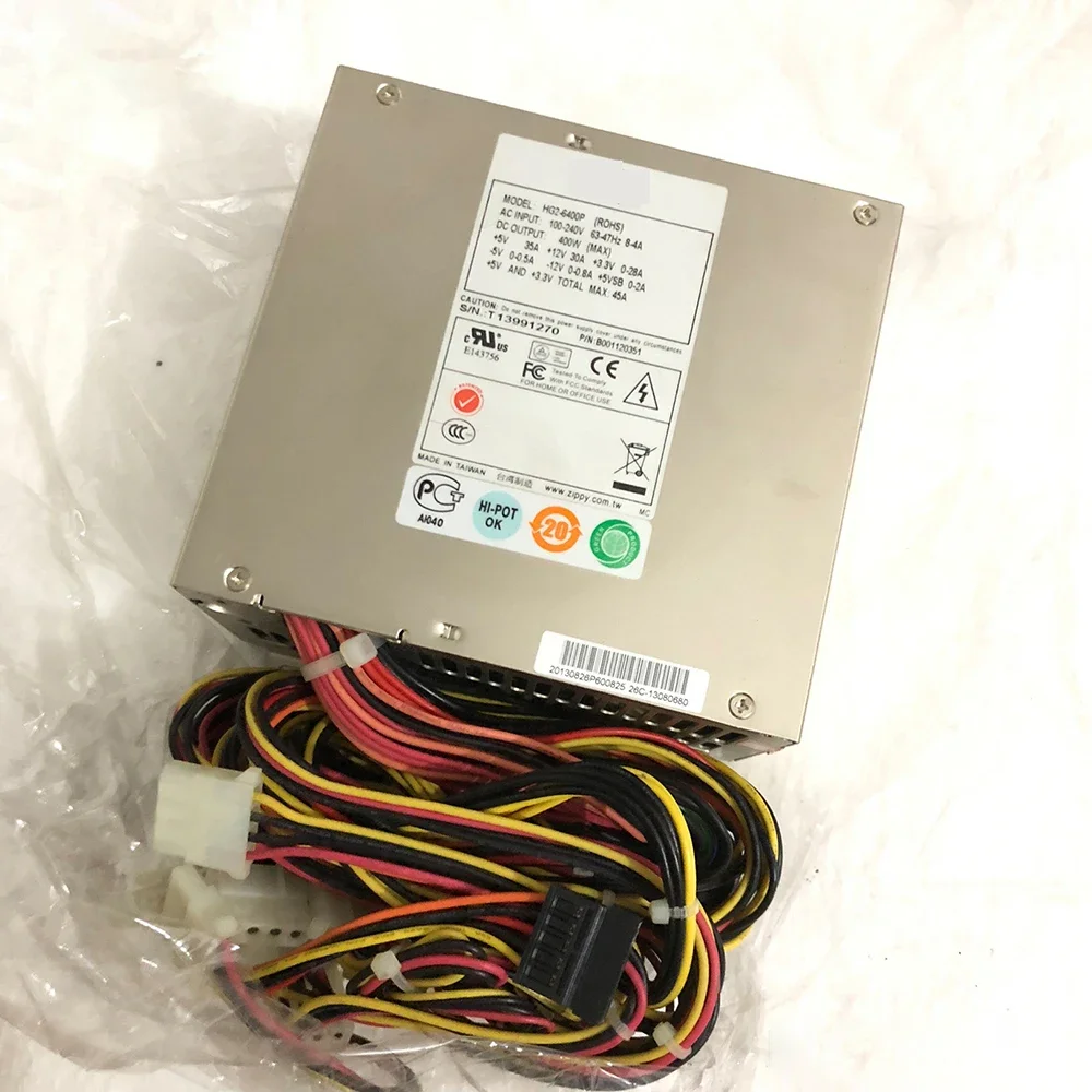لخادم Zippy ATX كمبيوتر صناعي معدات طبية مصدر طاقة تم اختباره بالكامل HG2-6400P 400 وات