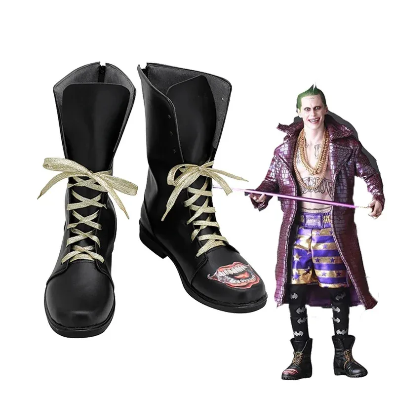 Мужская обувь Джокера для косплея из фильма Джаред Лето, женские ботинки на высоком каблуке на заказ, Хэллоуин;6,а'3.к;8,
