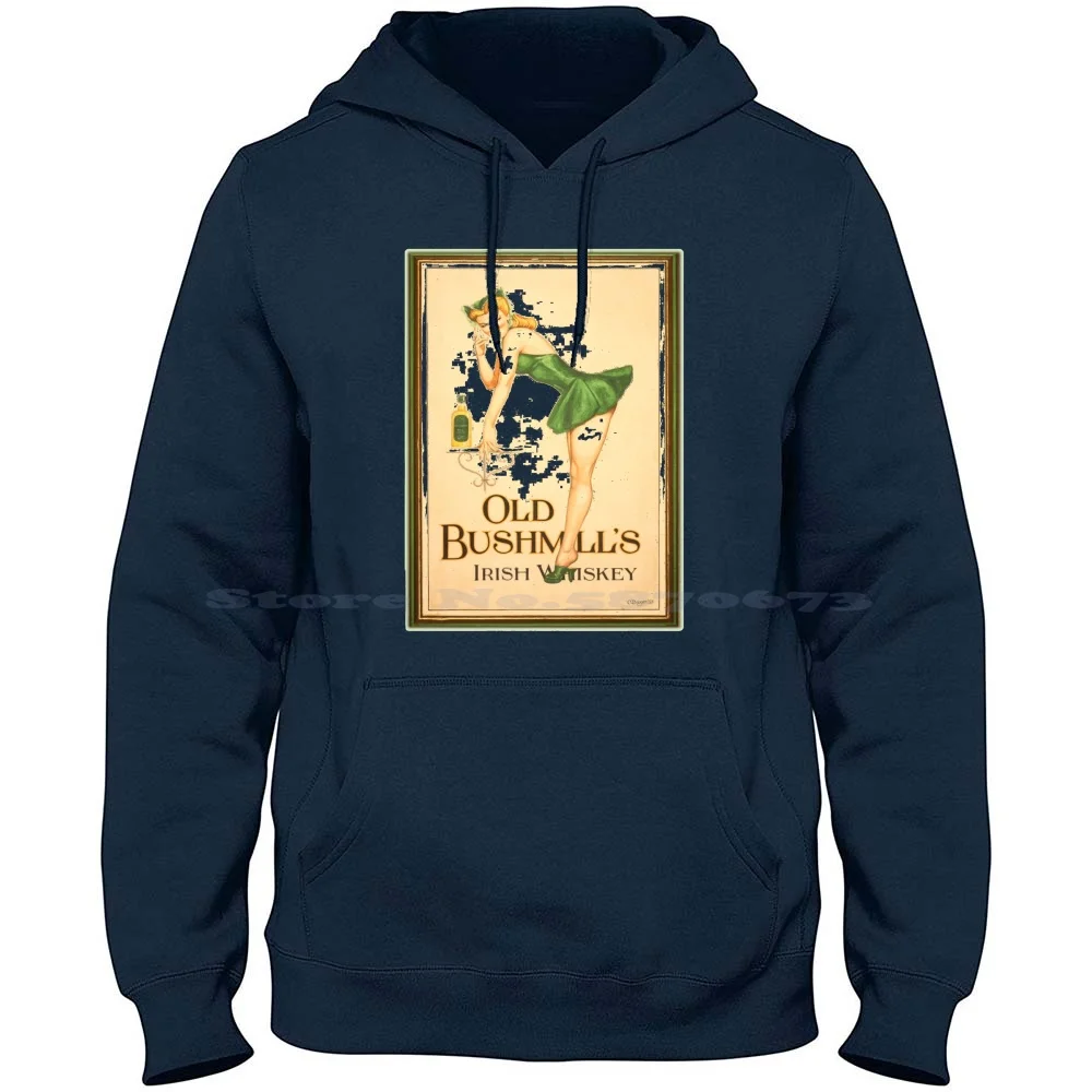 Sudadera con capucha Vintage Old bushmill Irish Whiskey Ad, Camiseta de algodón puro 100%, whisky Ad Old bushmill Irish Whiskey Day