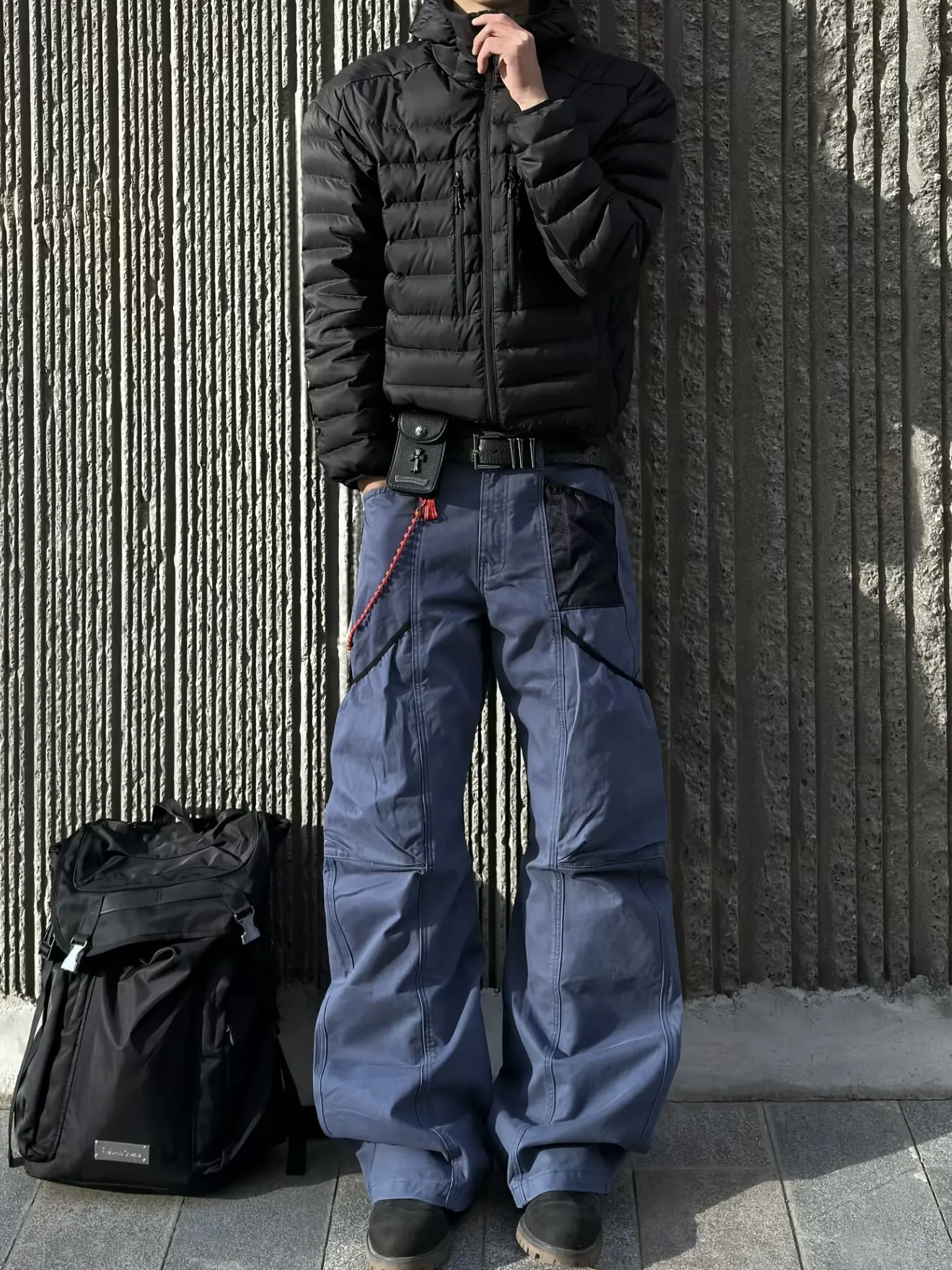 

American Street Style Multi-Pocket Workwear Pants Men's Loose Wide Gardener Trousers Versatile Casual Summer Denim Jeans