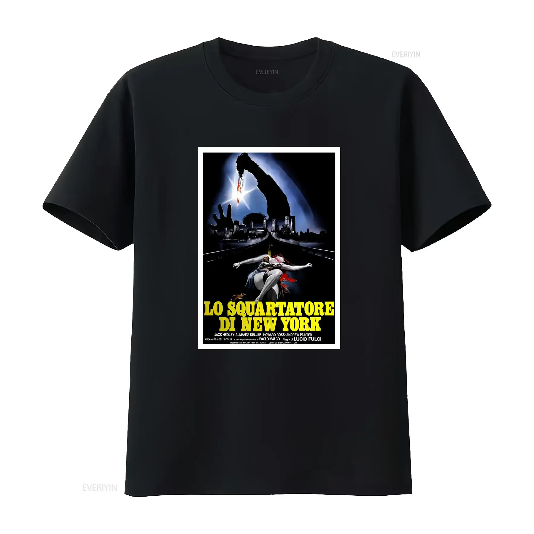 New York Ripper Lucio Fulci Giallo T Shirt long or short sleeves vintage Washed Slightly fashion Breathable